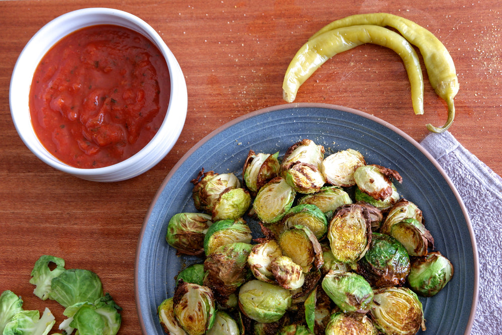 Roasted Brussels Sprouts with West African Pepper Sauce