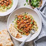 Moroccan Chickpea and Chicken Soup with Zucchini Noodles