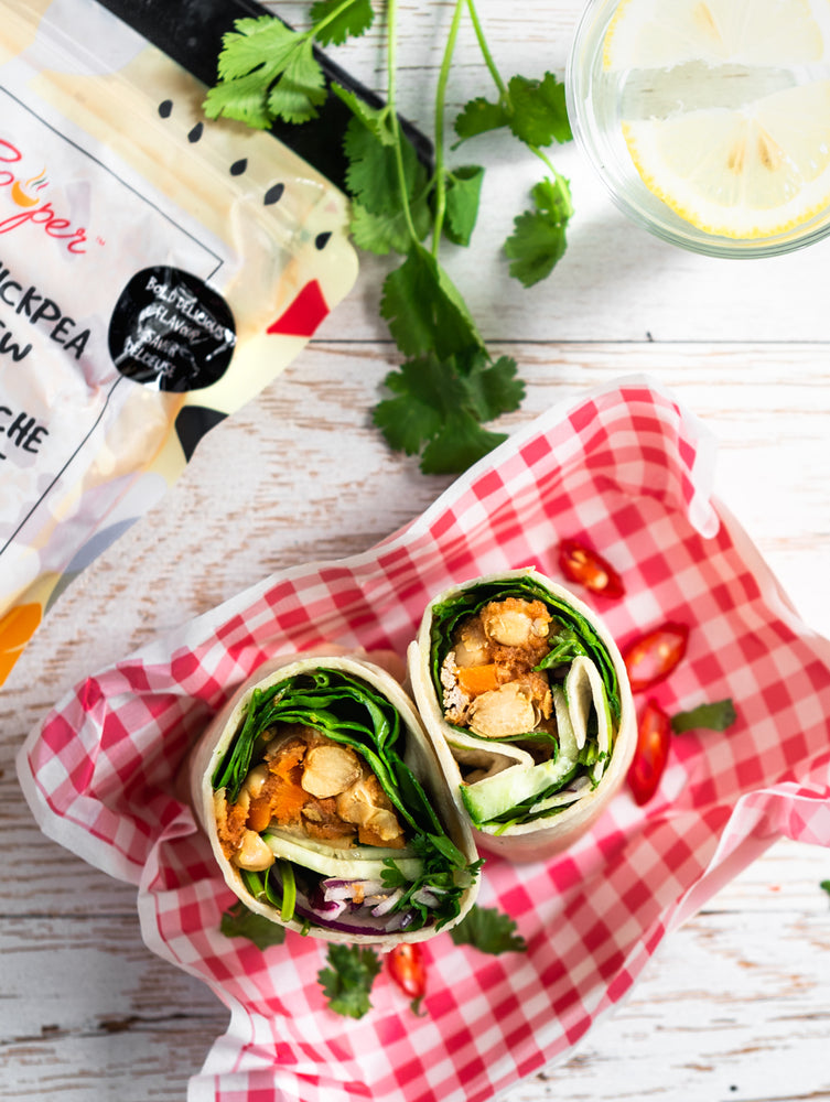 Moroccan Chicken & Chickpea Wraps